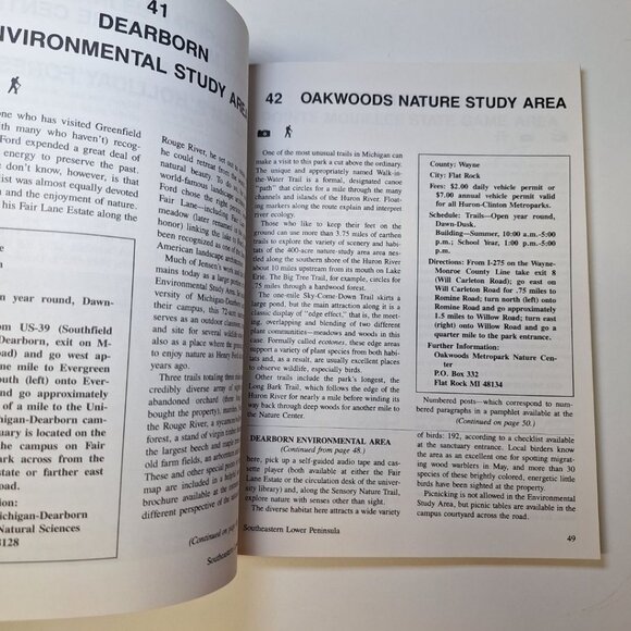 Natural Michigan Guide Book Tom Powers 1987 Nature 165 Attractions Travel Parks - Picture 5 of 9